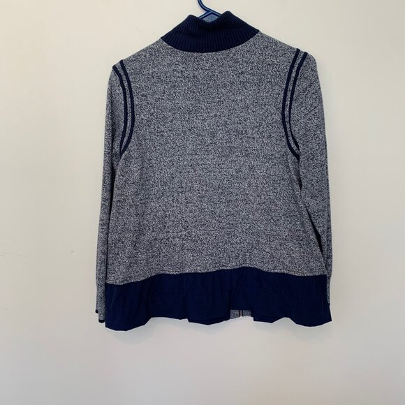 CHICO'S NAVY BLUE LONG SLEEVE SWEATER SIZE LARGE - Picture 5 of 7